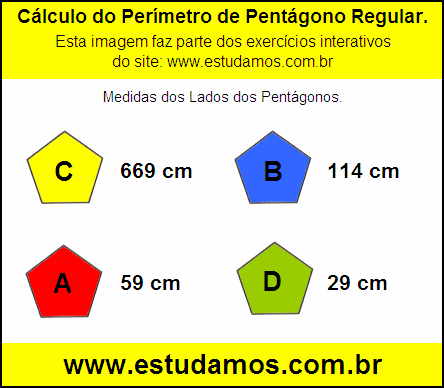 Pentágono Com Lados Medindo 114 cm