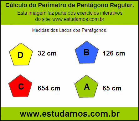 Pentágono Com Lados Medindo 126 cm