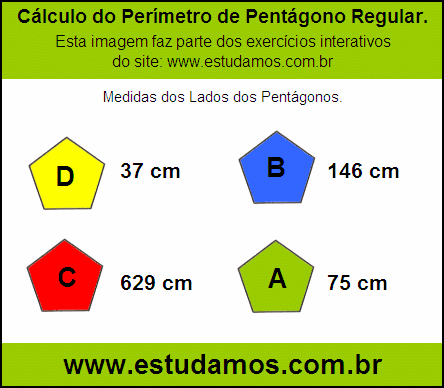 Pentágono Com Lados Medindo 37 cm