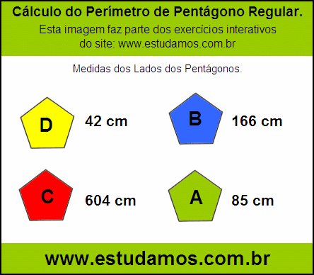 Pentágono Com Lados Medindo 42 cm