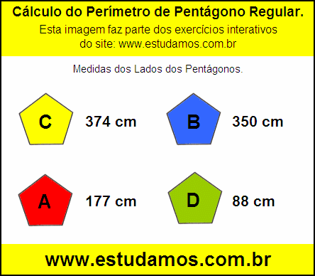 Pentágono Com Lados Medindo 350 cm