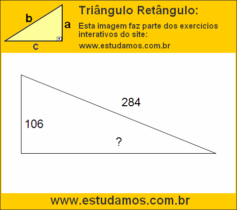 Triângulo Retângulo Com Hipotenusa Medindo 284 Metros