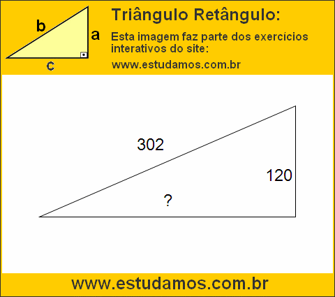 Triângulo Retângulo Com Hipotenusa Medindo 302 Metros