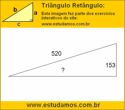 Triângulo Retângulo Com Hipotenusa Medindo 520 Metros